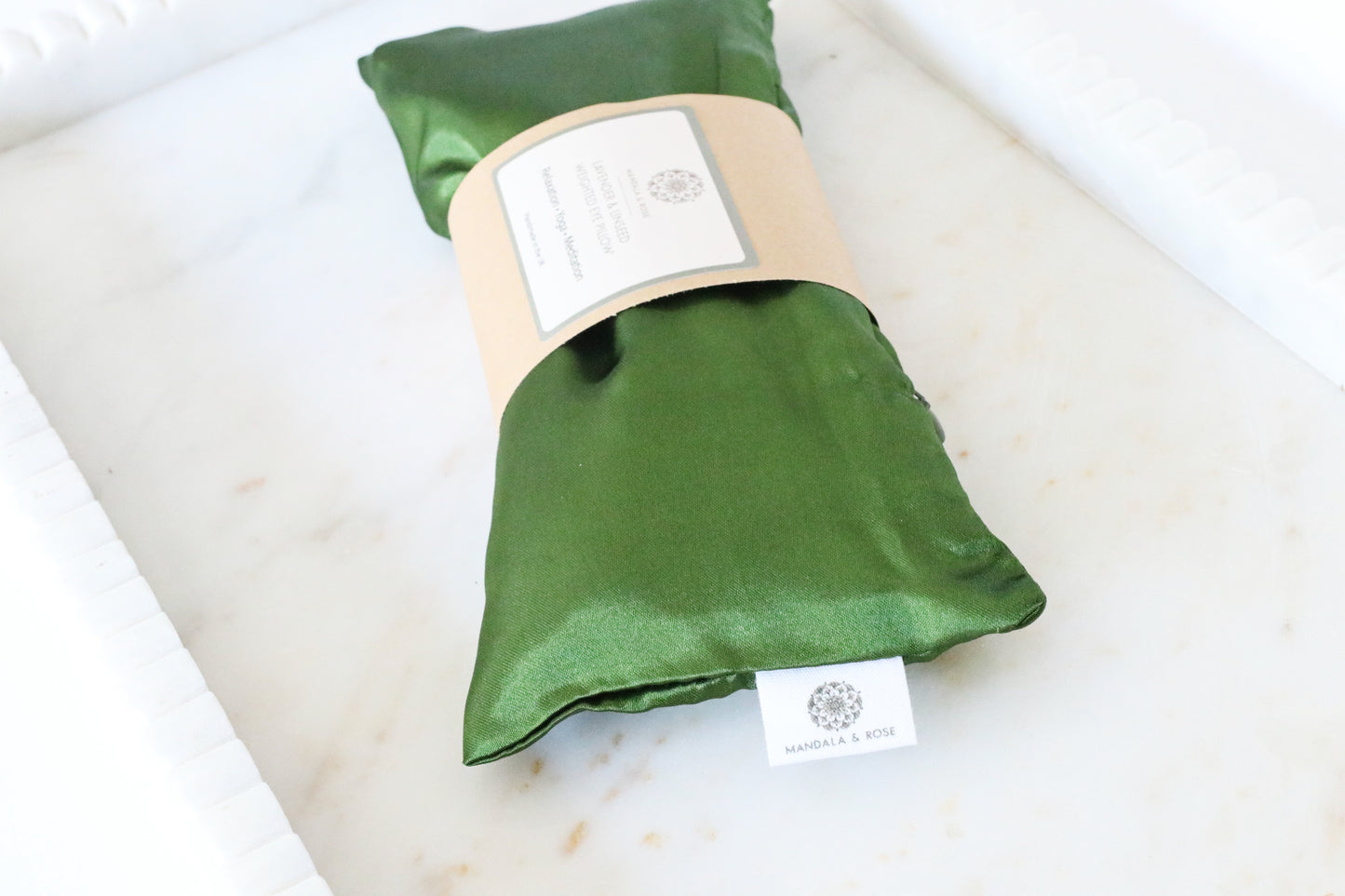 Weighted Linseed & Lavender Eye Pillow - Emerald Green