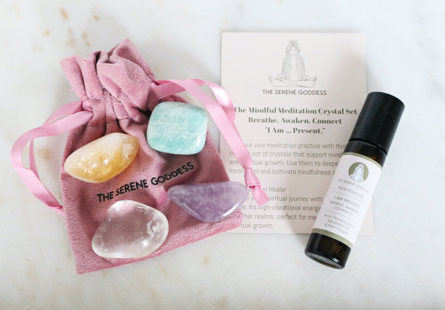 Mindful Meditation Crystal & Pulse Point Set