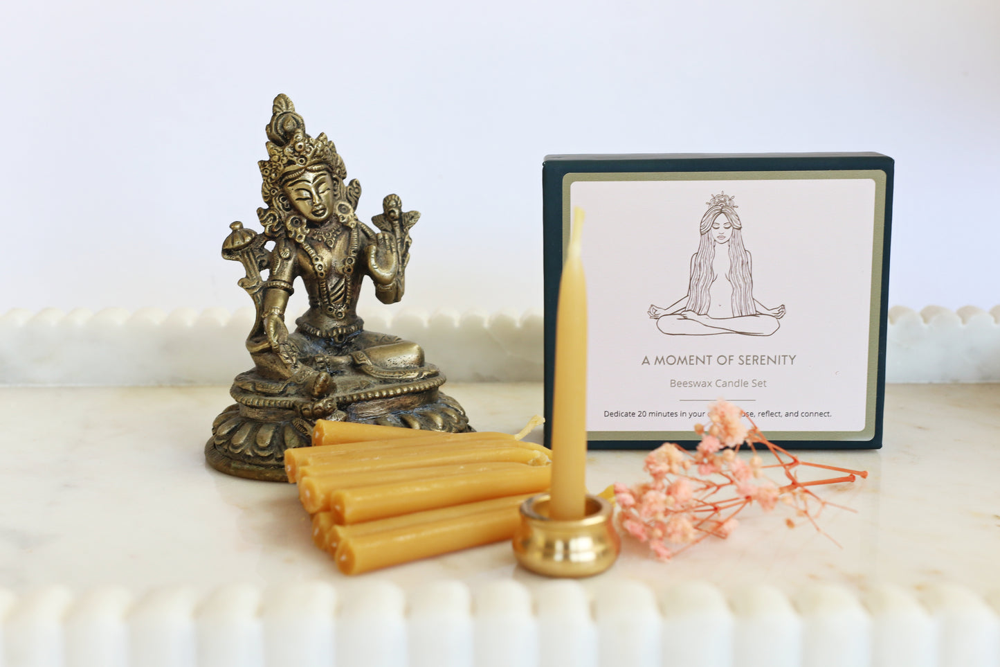 A Moment Of Serenity Beeswax Candle Set