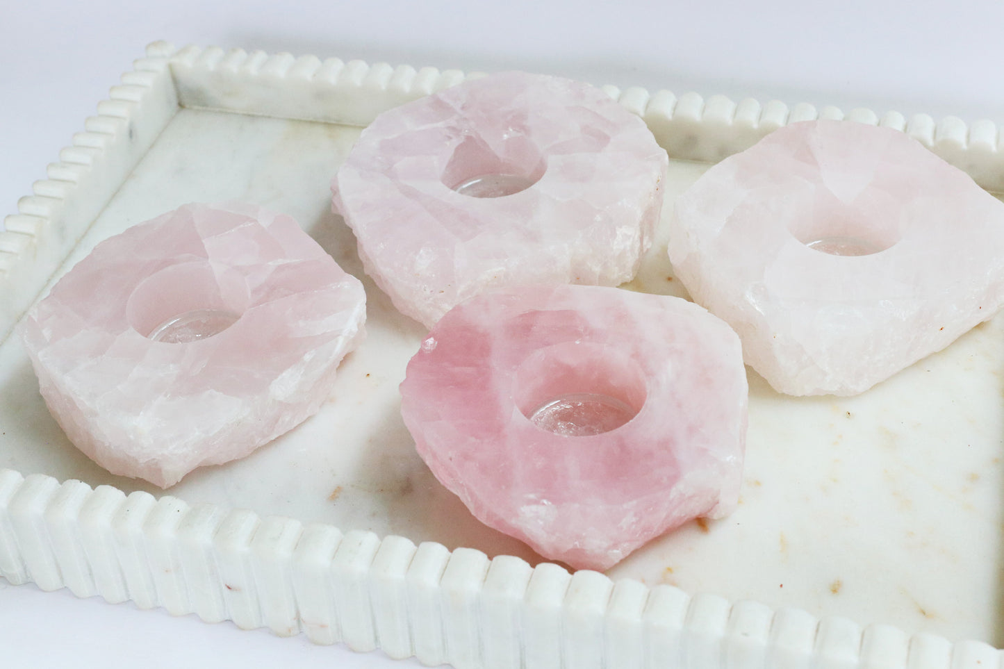Rose Quartz Candle Holder - Limited Edition