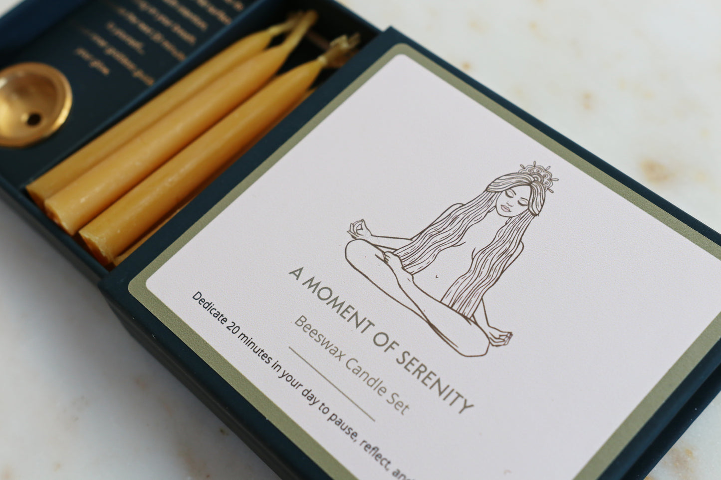 A Moment Of Serenity Beeswax Candle Set