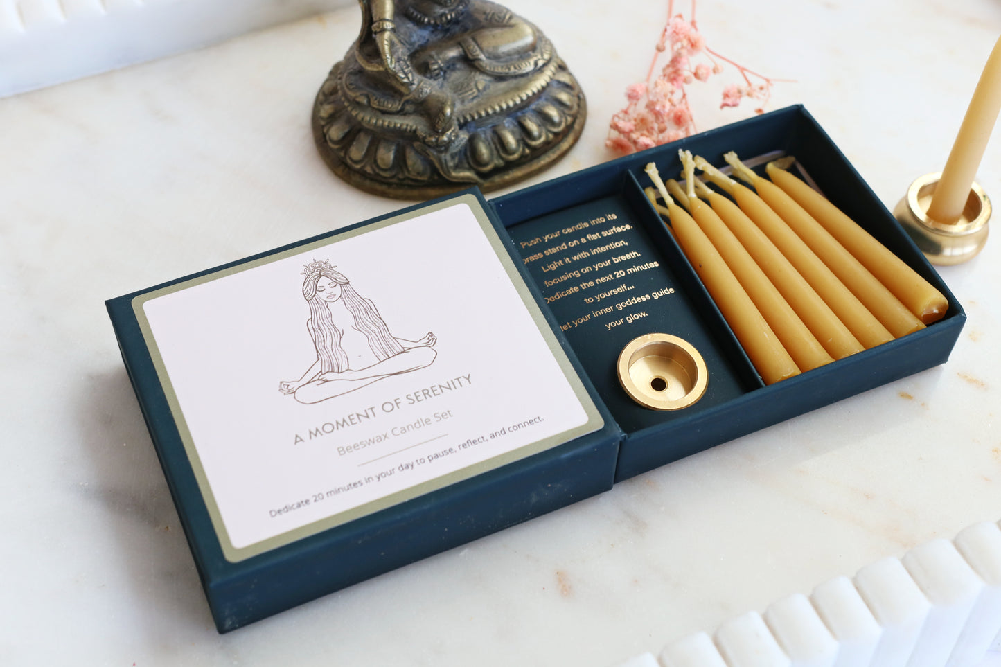 A Moment Of Serenity Beeswax Candle Set