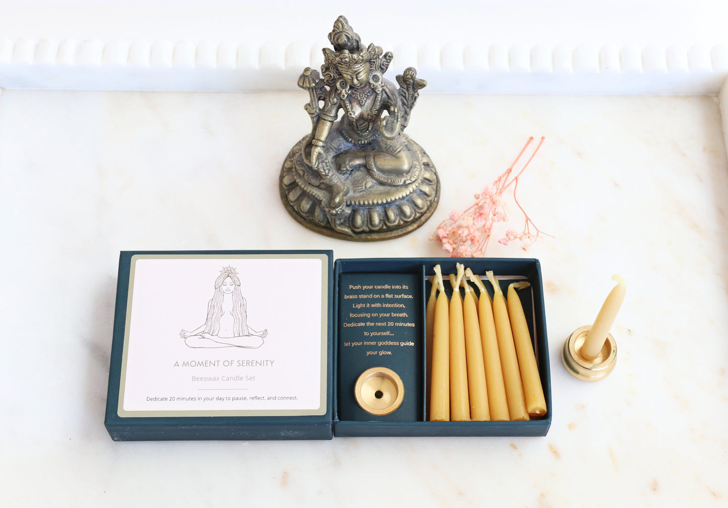 A Moment Of Serenity Beeswax Candle Set