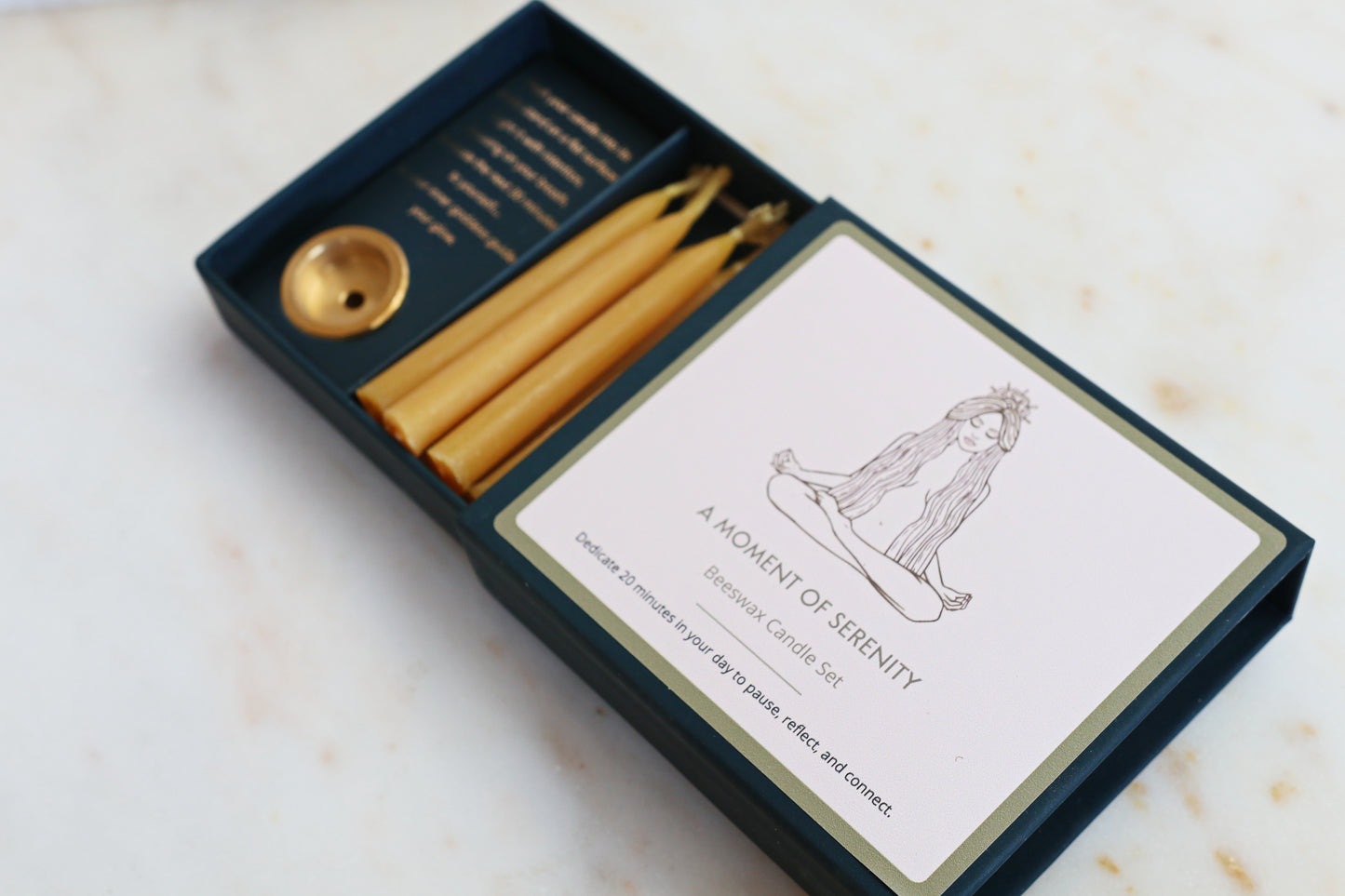 A Moment Of Serenity Beeswax Candle Set