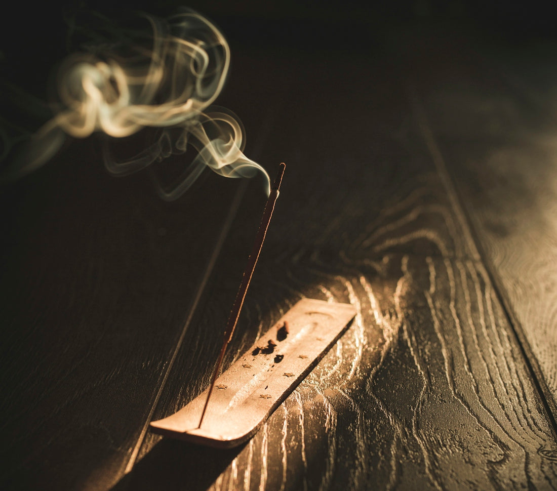 white smoke on black surface