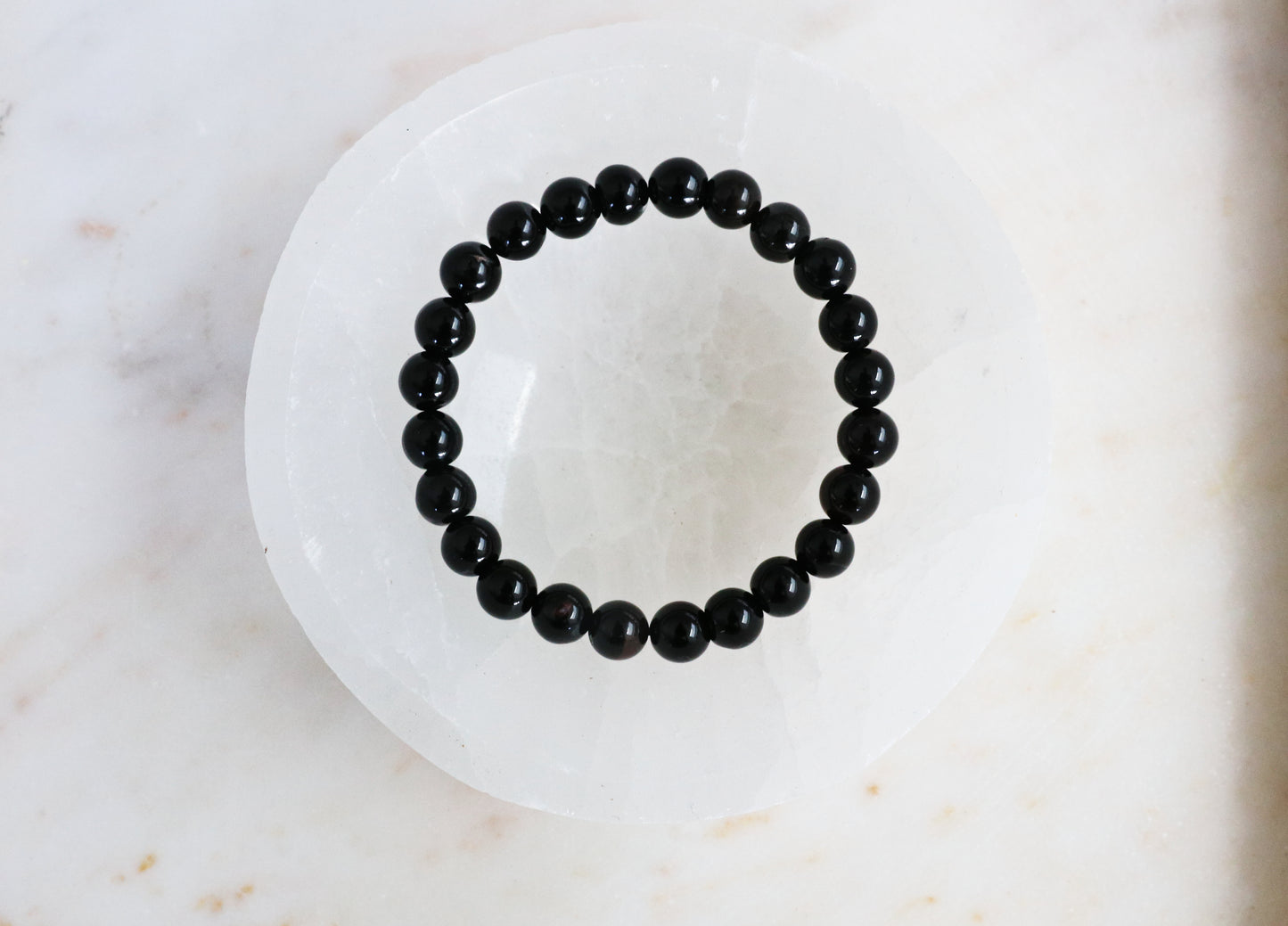 Black Agate Gemstone Bracelet
