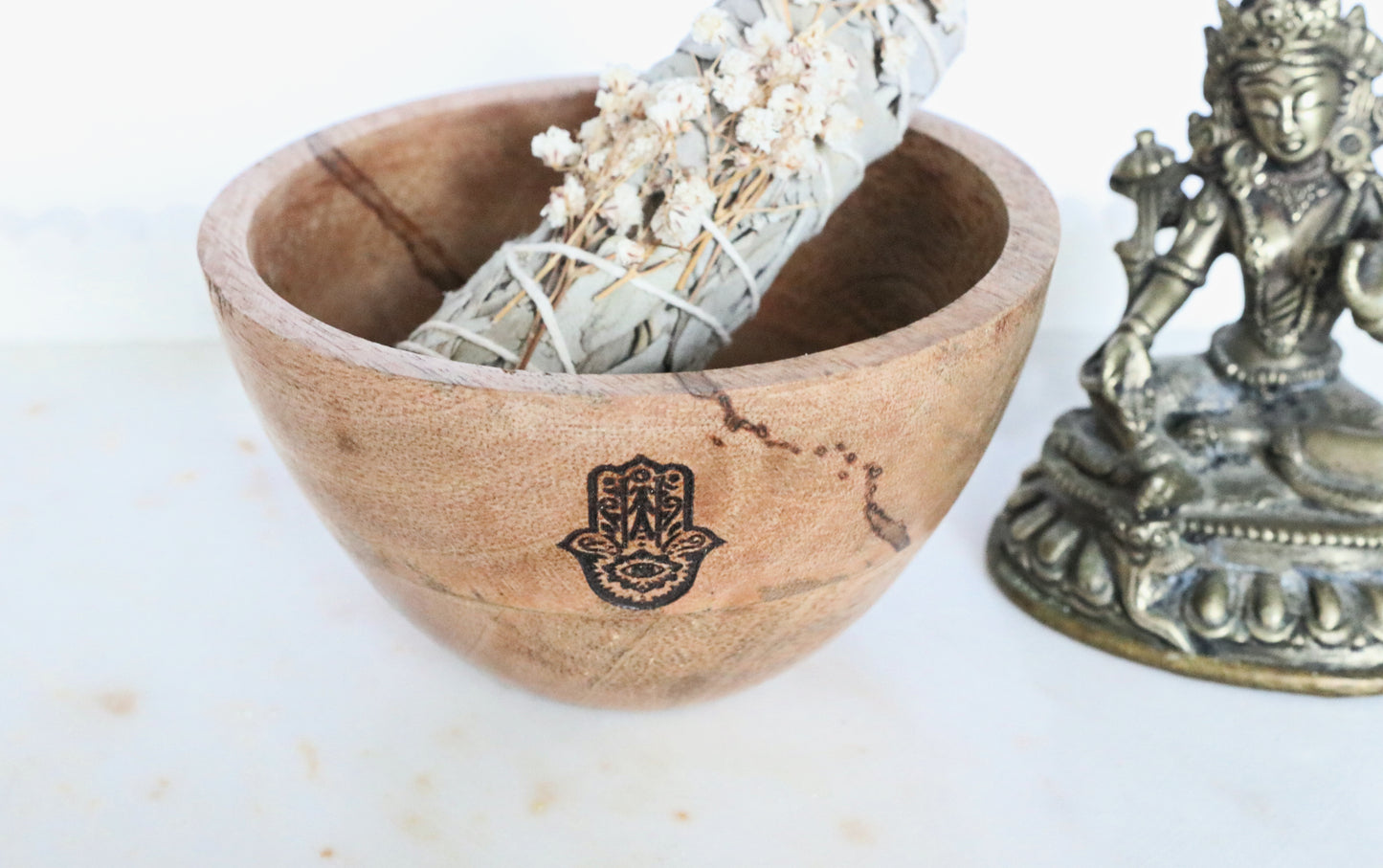 Wooden Smudge and Ritual Offerings Bowl