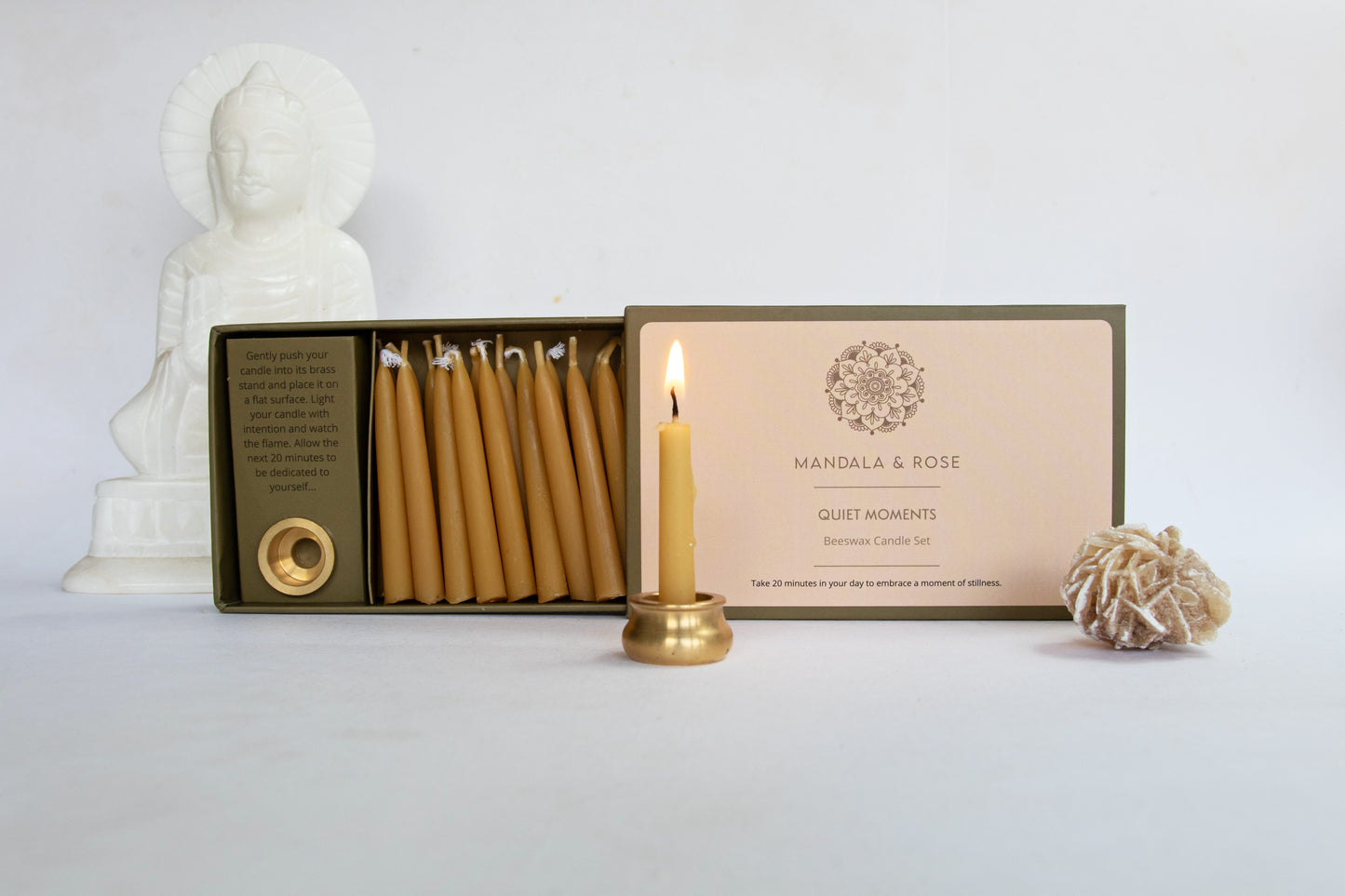 Quiet Moments Beeswax Candle Set - Box of 20