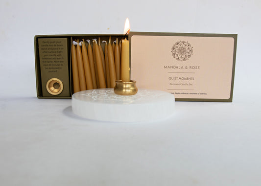 Quiet Moments Beeswax Candle Set - Box of 20