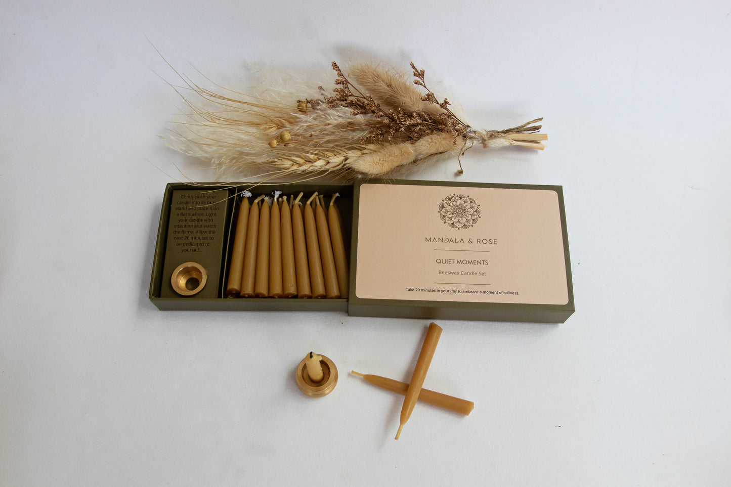 Quiet Moments Beeswax Candle Set - Box of 20