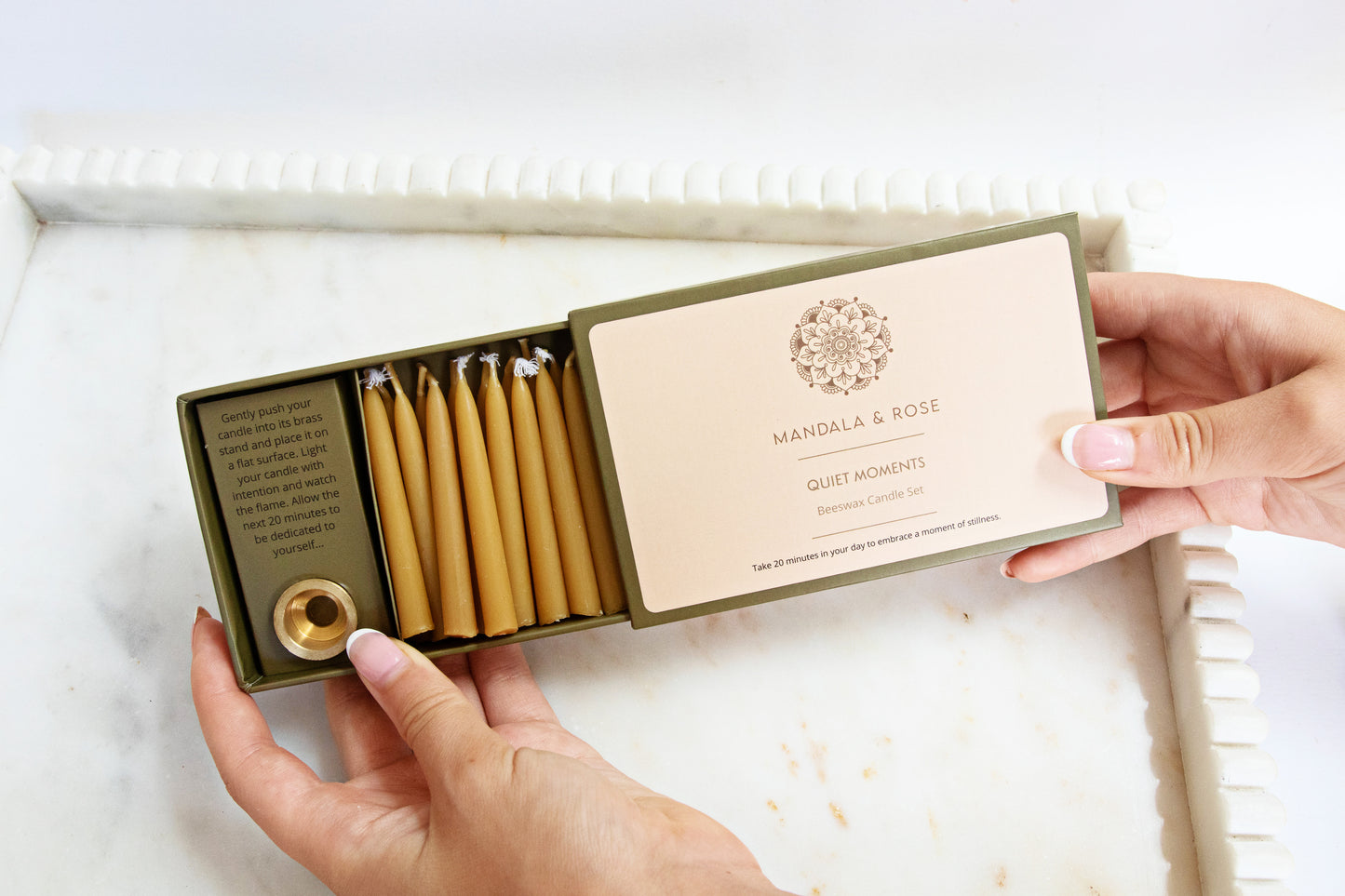 Quiet Moments Beeswax Candle Set - Box of 20