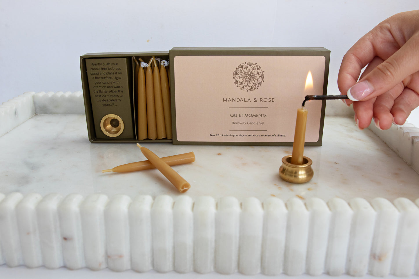 Quiet Moments Beeswax Candle Set - Box of 20