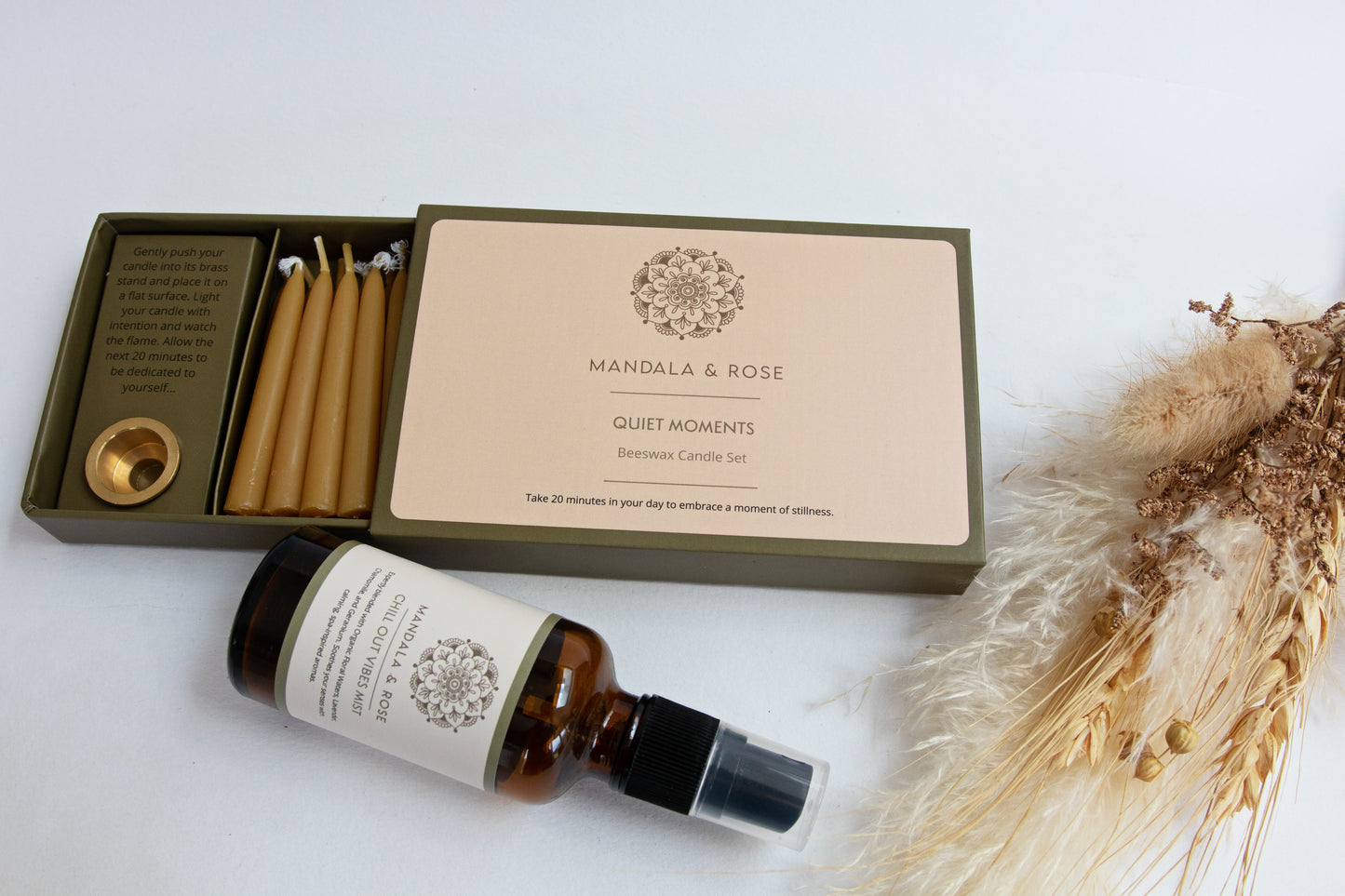 Quiet Moments Beeswax Candle Set - Box of 20