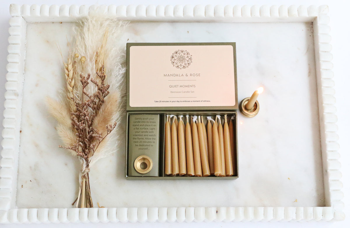 Quiet Moments Beeswax Candle Set
