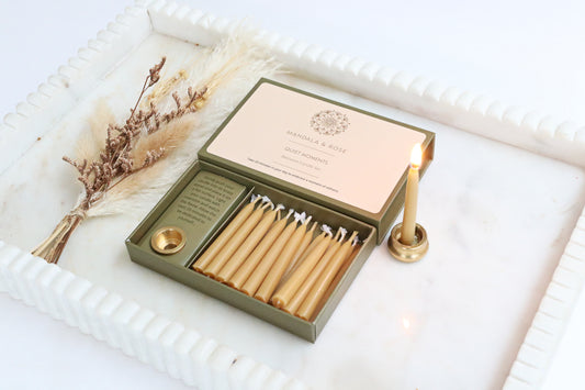 Quiet Moments Beeswax Candle Set