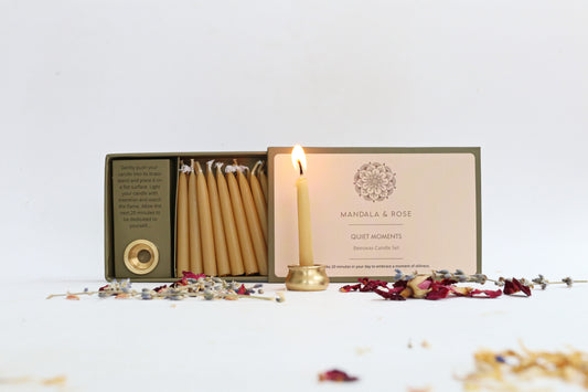 Quiet Moments Beeswax Candle Set - Box of 20