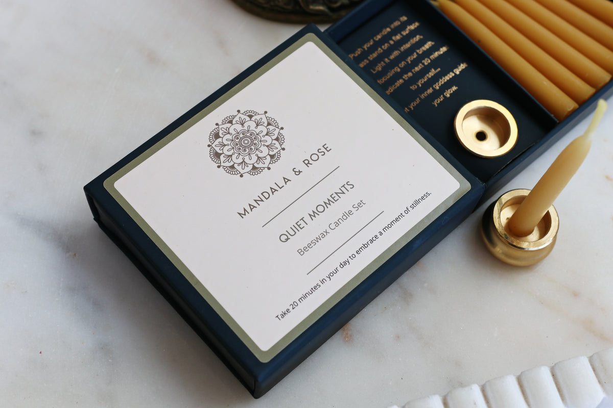 Quiet Moments Beeswax Candle Set - Box of 20