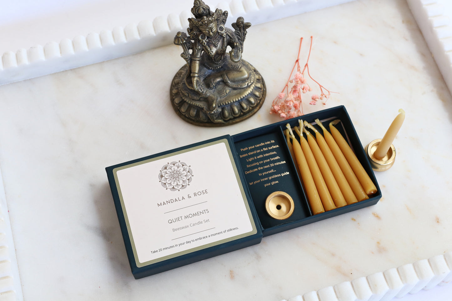 Quiet Moments Beeswax Candle Set - Box of 20