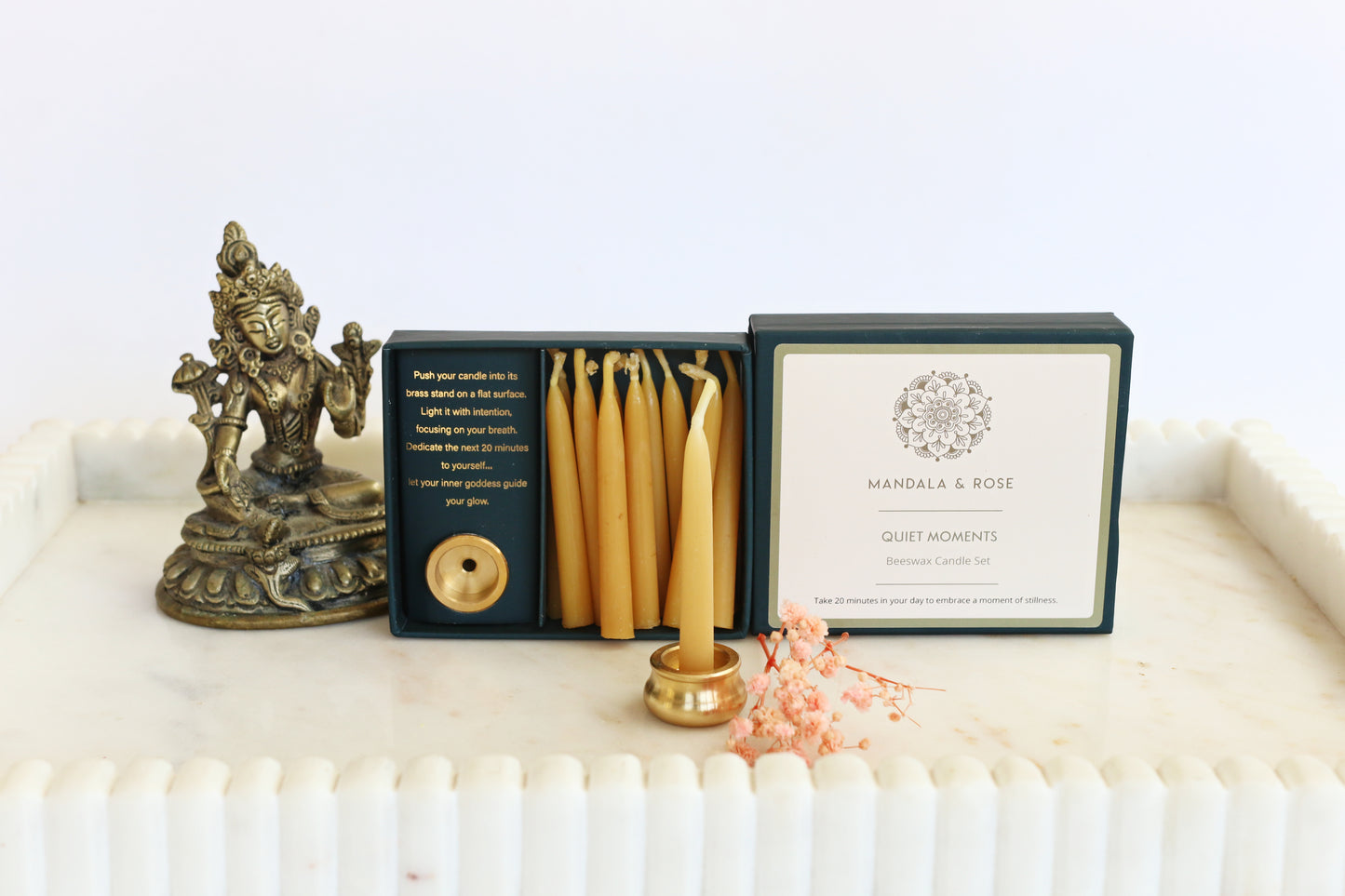 Quiet Moments Beeswax Candle Set - Box of 20