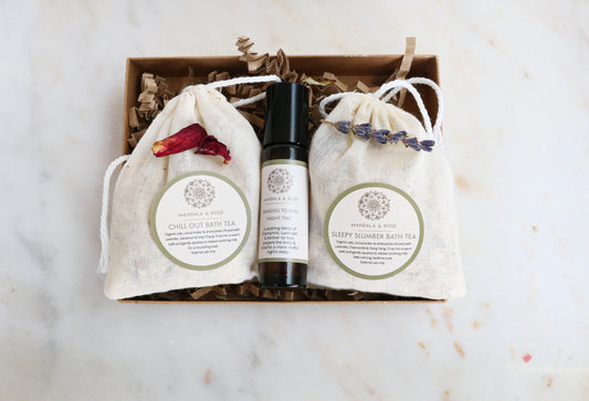 Relax Cocoa Butter Bath Tea & Roller Gift Set