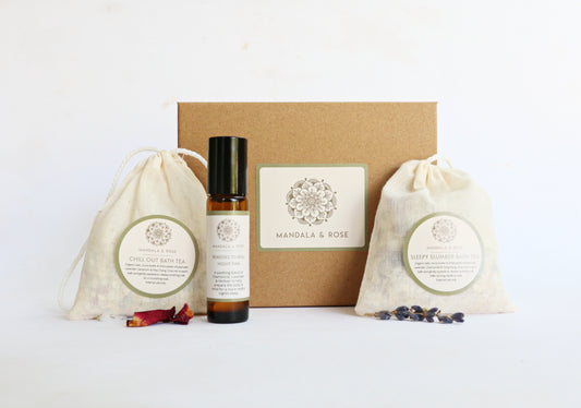 Relax Bath Tea & Roller Gift Set