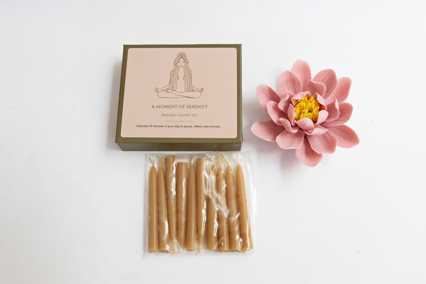 A Moment Of Serenity Beeswax Candle Set - Gold