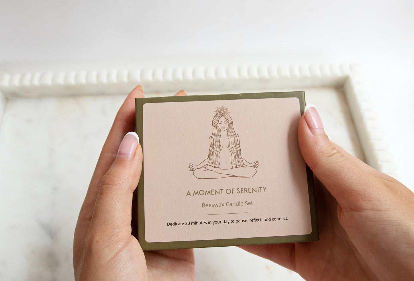 A Moment Of Serenity Beeswax Candle Set - Gold