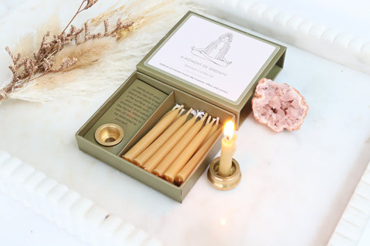 A Moment Of Serenity Beeswax Candle Set