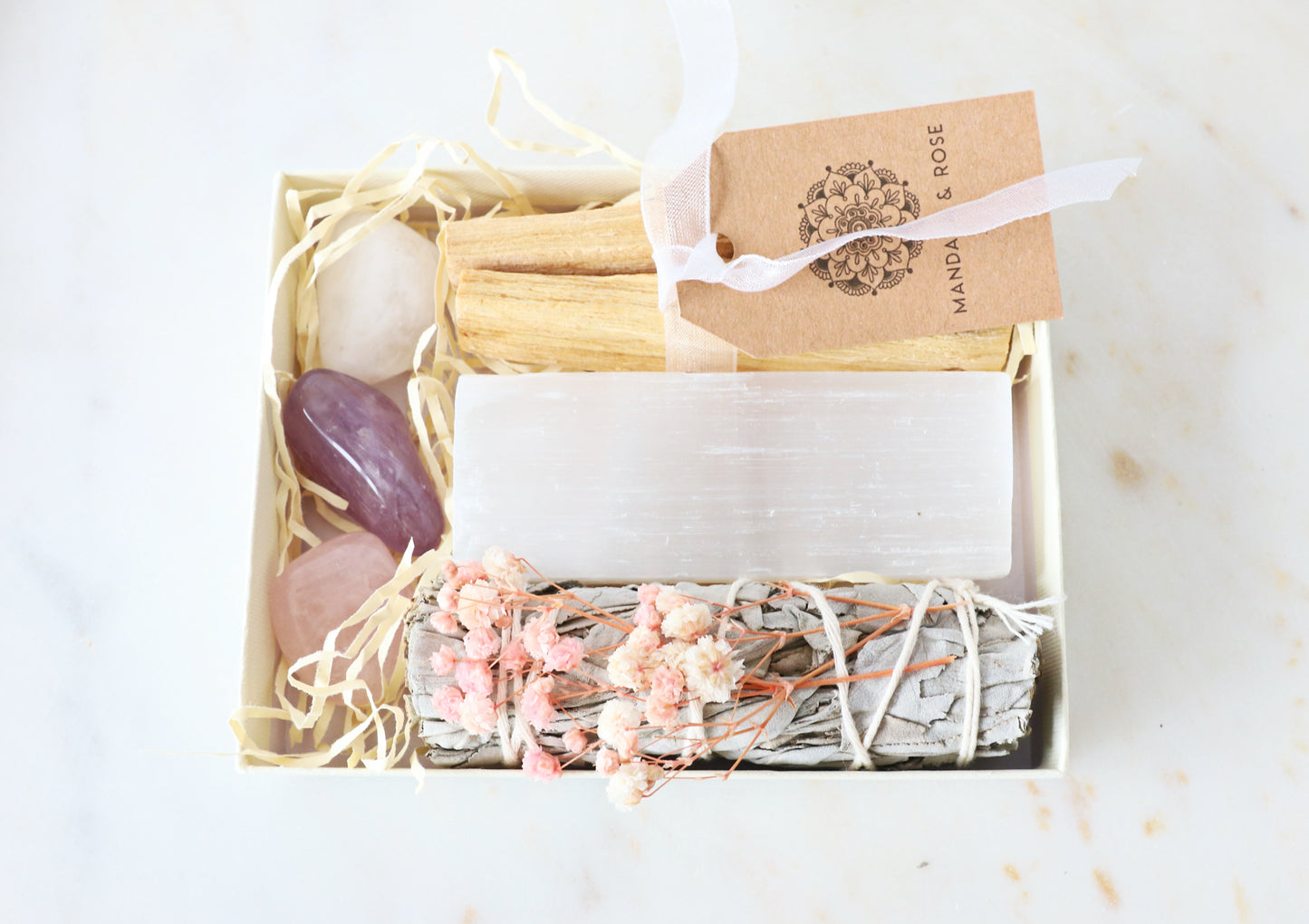 Energy Cleansing Smudge Kit With Crystals